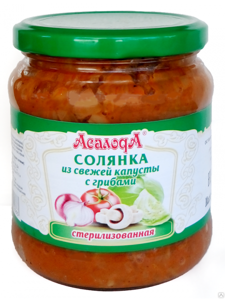 конс. Солянка из свежей капусты с грибами 450г*12 Борисовский КЗ конс. Солянка из свежей капусты с грибами 450г*12 Борисовский КЗ